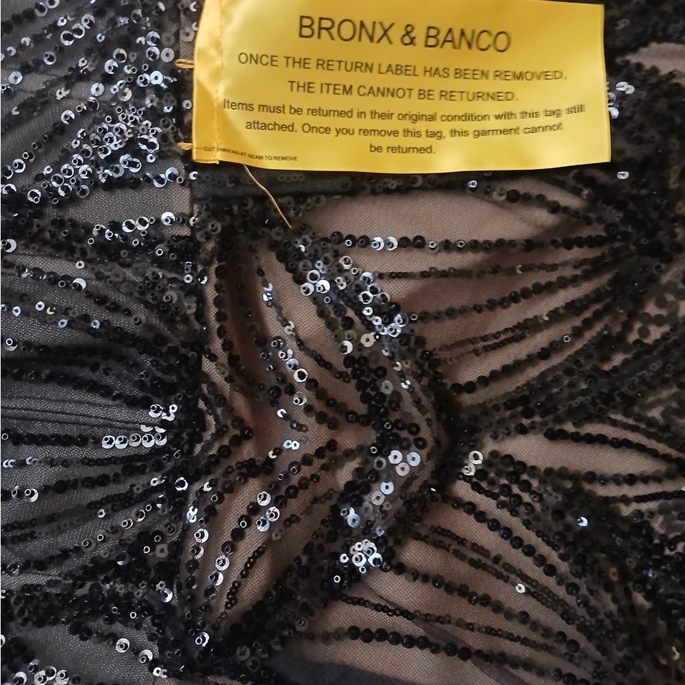 Bronx and Banco Strapless Black and Brown Dress - Picture 8 of 13